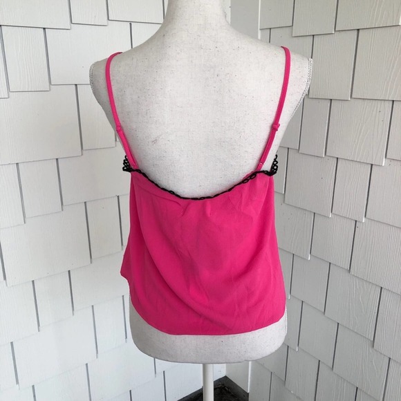 BB Dakota Women's Pink One Hot Minute Bubble Crepe Button Front Cami Tank sz S - Picture 3 of 7
